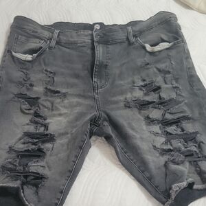 Jordan Craig Distressed Black Jean Shorts